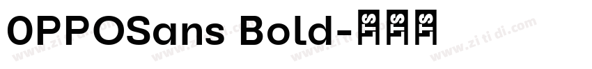 0PPOSans Bold字体转换